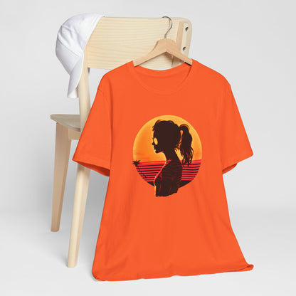 Palm Beach Sunset Girl T-shirt design