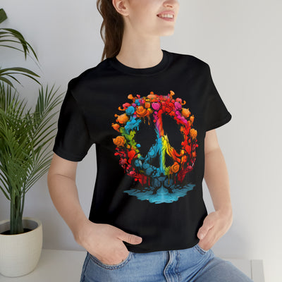 SAY NO TO WAR COLLECTION: PEACE AND LOVE SIGN IN BRIGHT COLORS