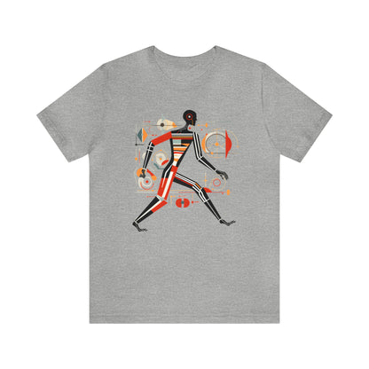 Minimalist graphics art collection: Walking Man in Suprematism Style