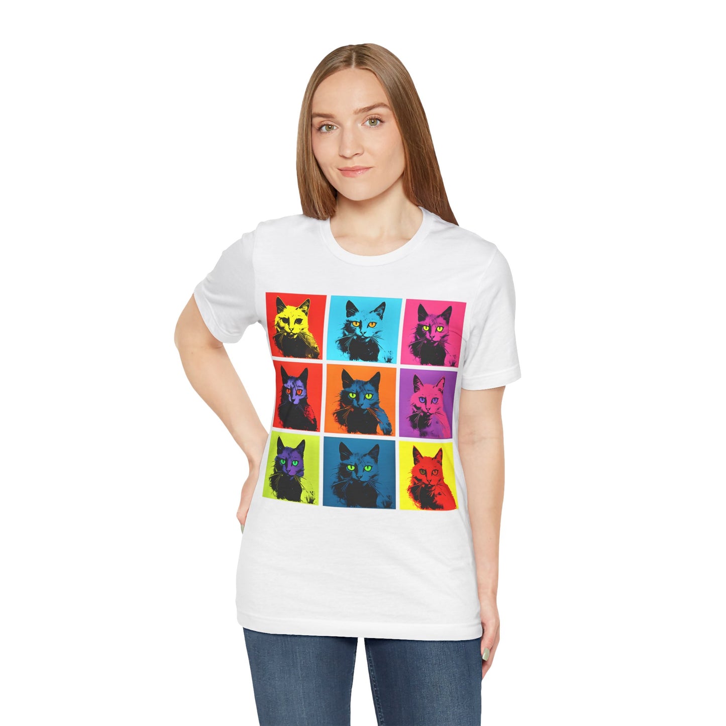 9 Andrew Warhol Style Cats T-shirt design