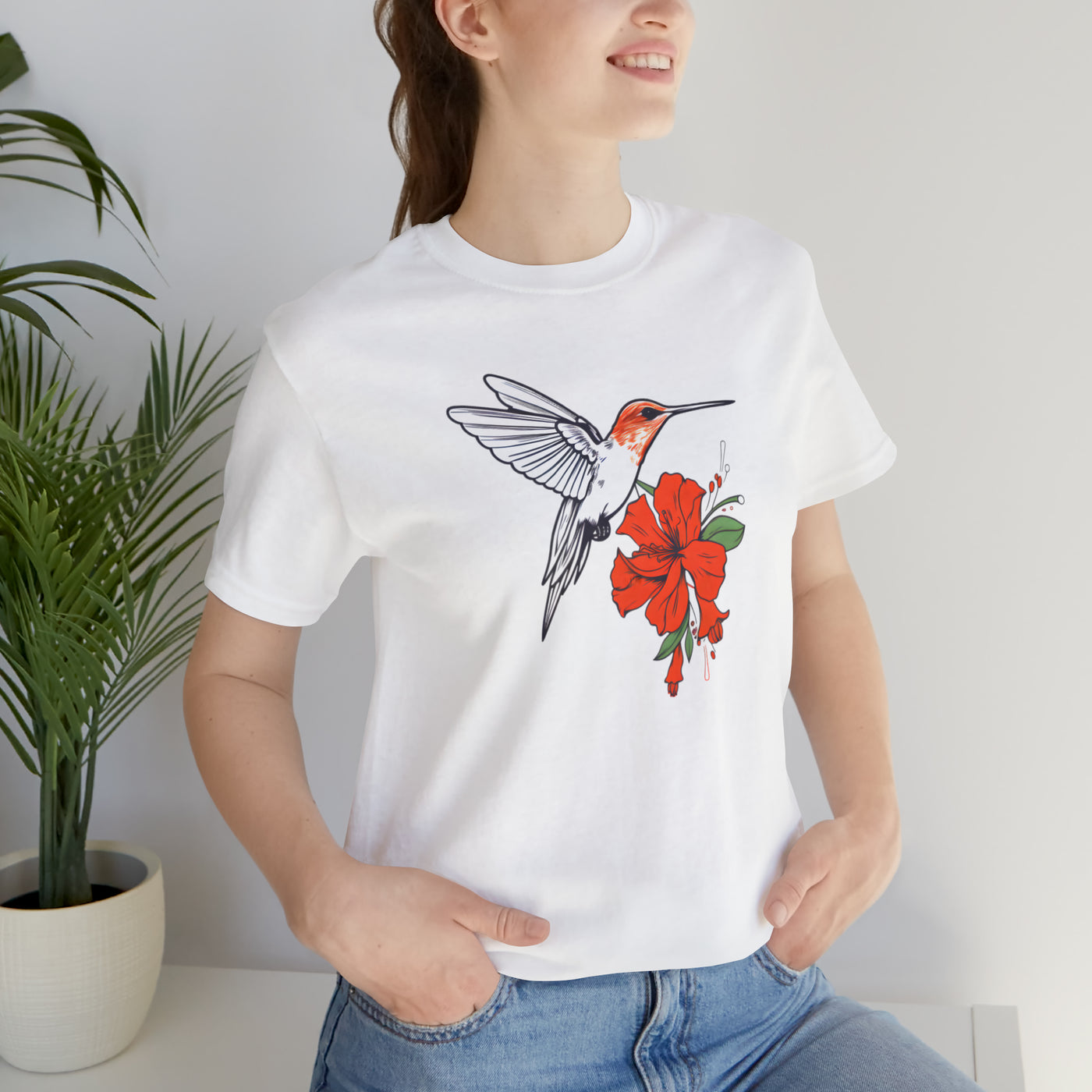 Power of birds collection: Hummingbird and flower