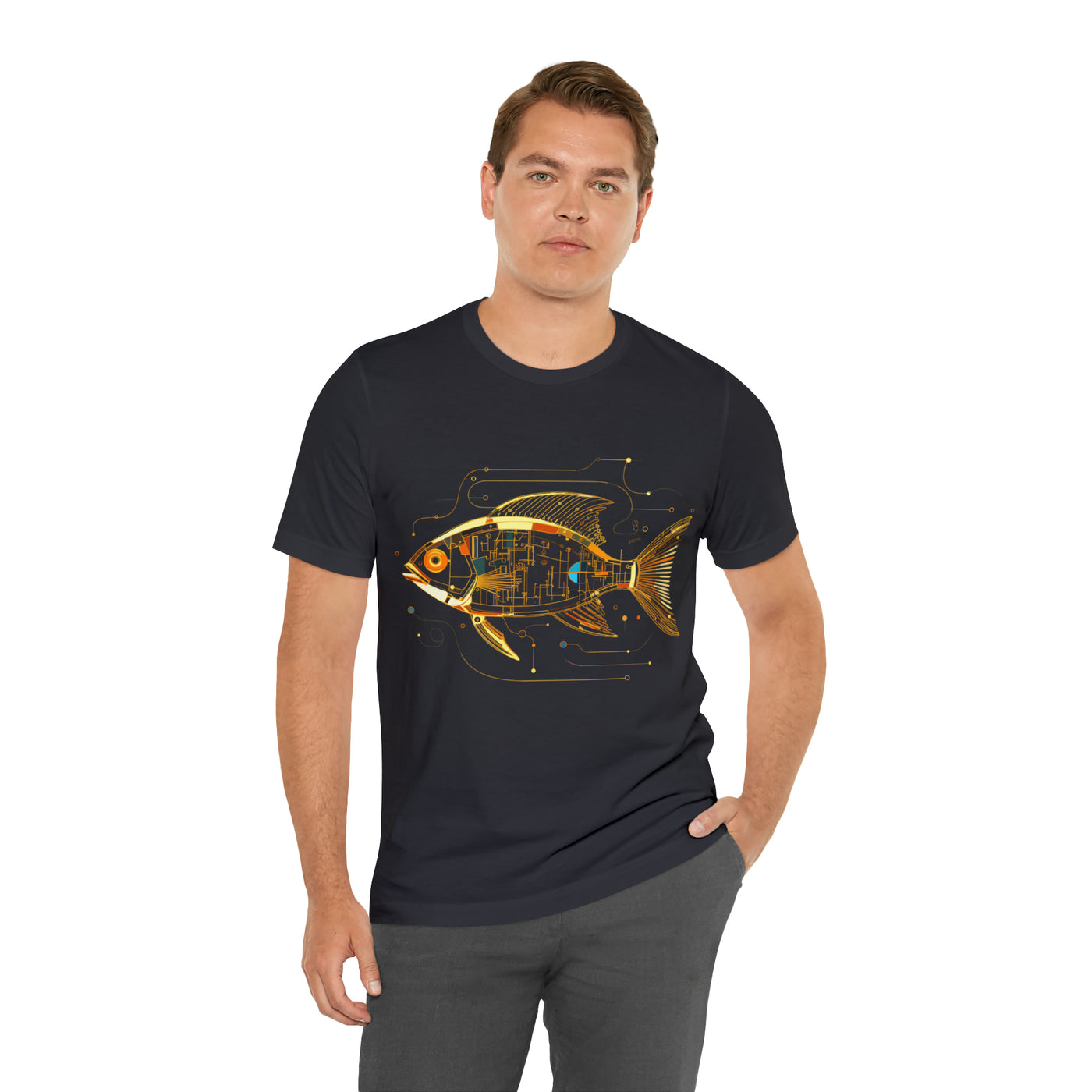 Fishy art collection: Gold fish line art design