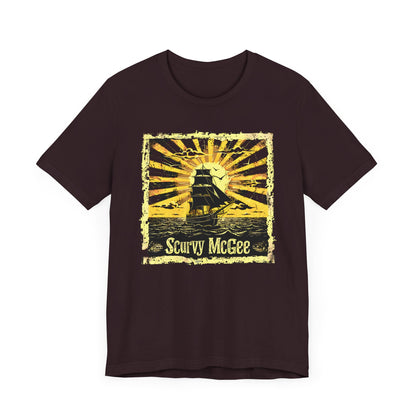 Cool Scurvy McGee Old Maritime Sailor and Pirate T-shirt. Best present for boating fanatics
