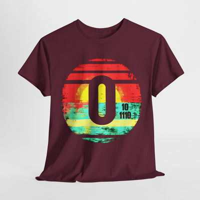 Zero Binary Numbers T-Shirt | Sleek and Minimalist Tech-Inspired Graphic Tee