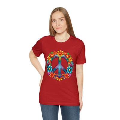 SAY NO TO WAR COLLECTION: Peace and Love symbol in fowers