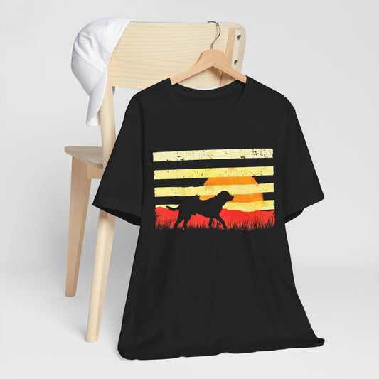 Retriever Hunting Golden Sunset T-shirt design