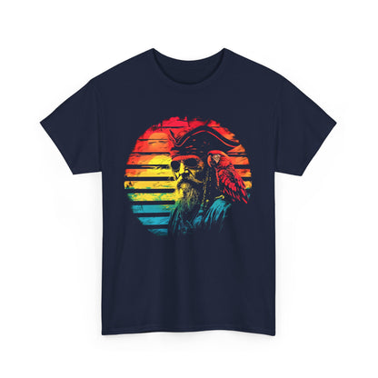 Retro Pirate Graphic Unisex Heavy Cotton Tee - Perfect for Adventure Lovers