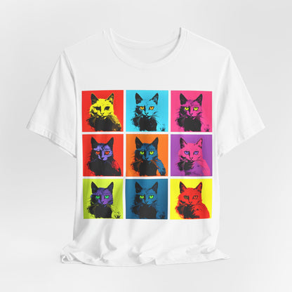 9 Andrew Warhol Style Cats T-shirt design