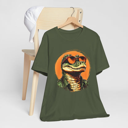 Cool Croc in Sunglasses Animal T-shirt design