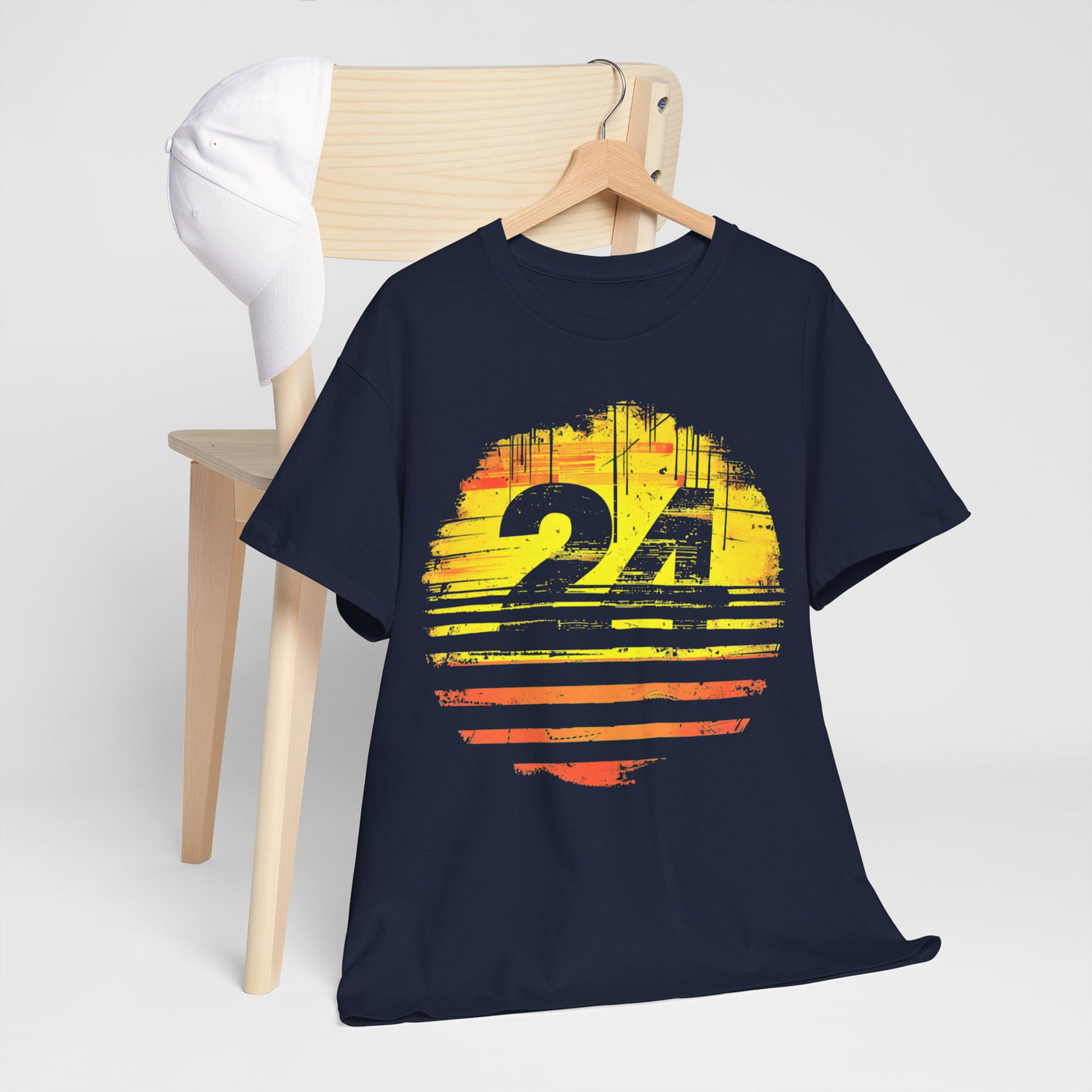 Number Twenty Four Sunset T-Shirt | Premium Sportswear Tribute for Fans and Athletes