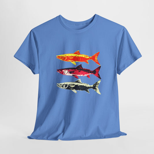 Three Warhol Style Herring Fish Light T-shirt Design