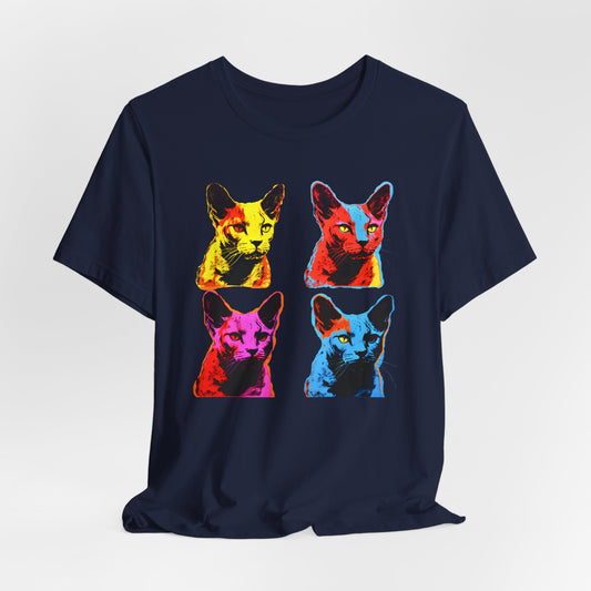 Warhol Style Quad Cats T-shirt design