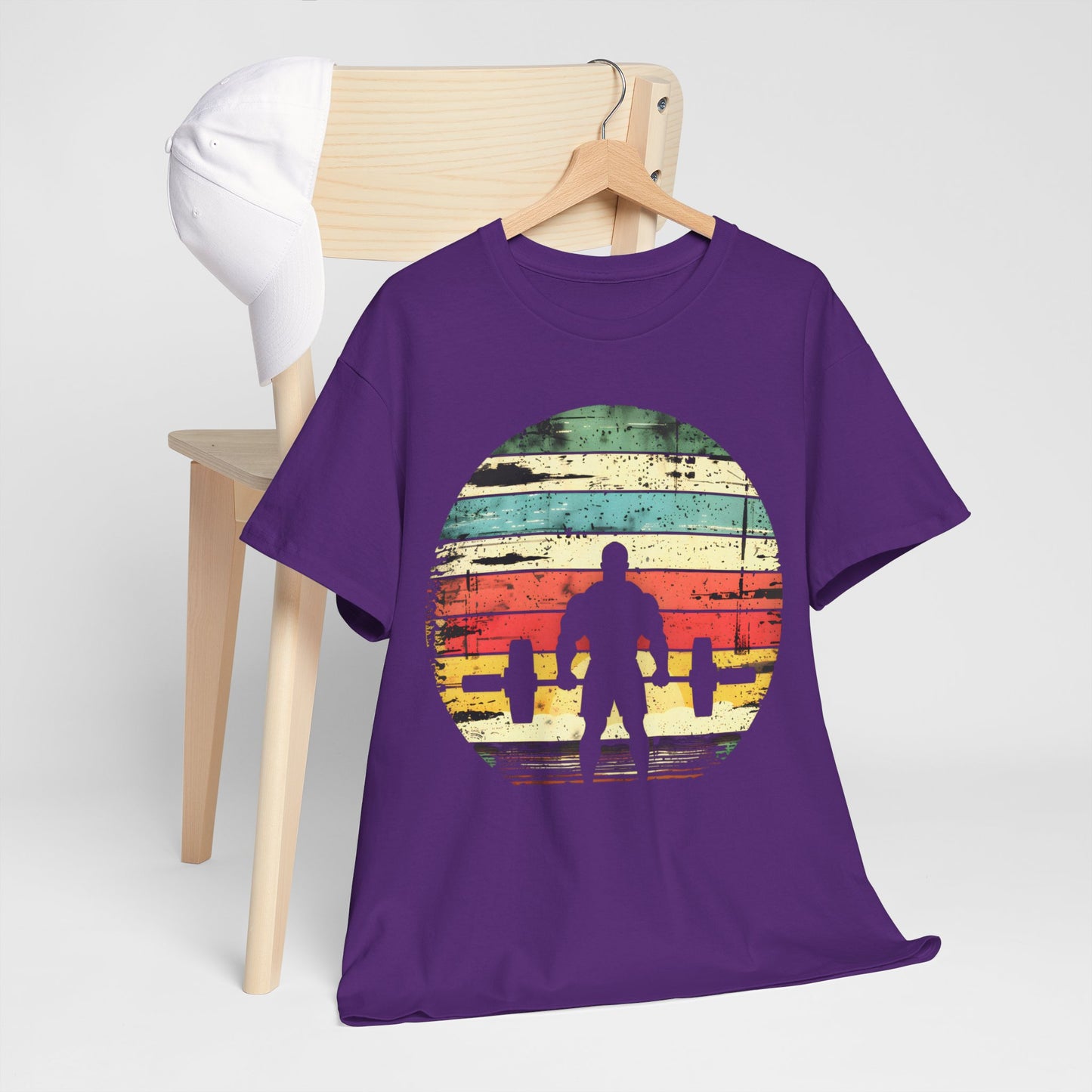 Heavy Weight Lifting Sunset T-shirt desing