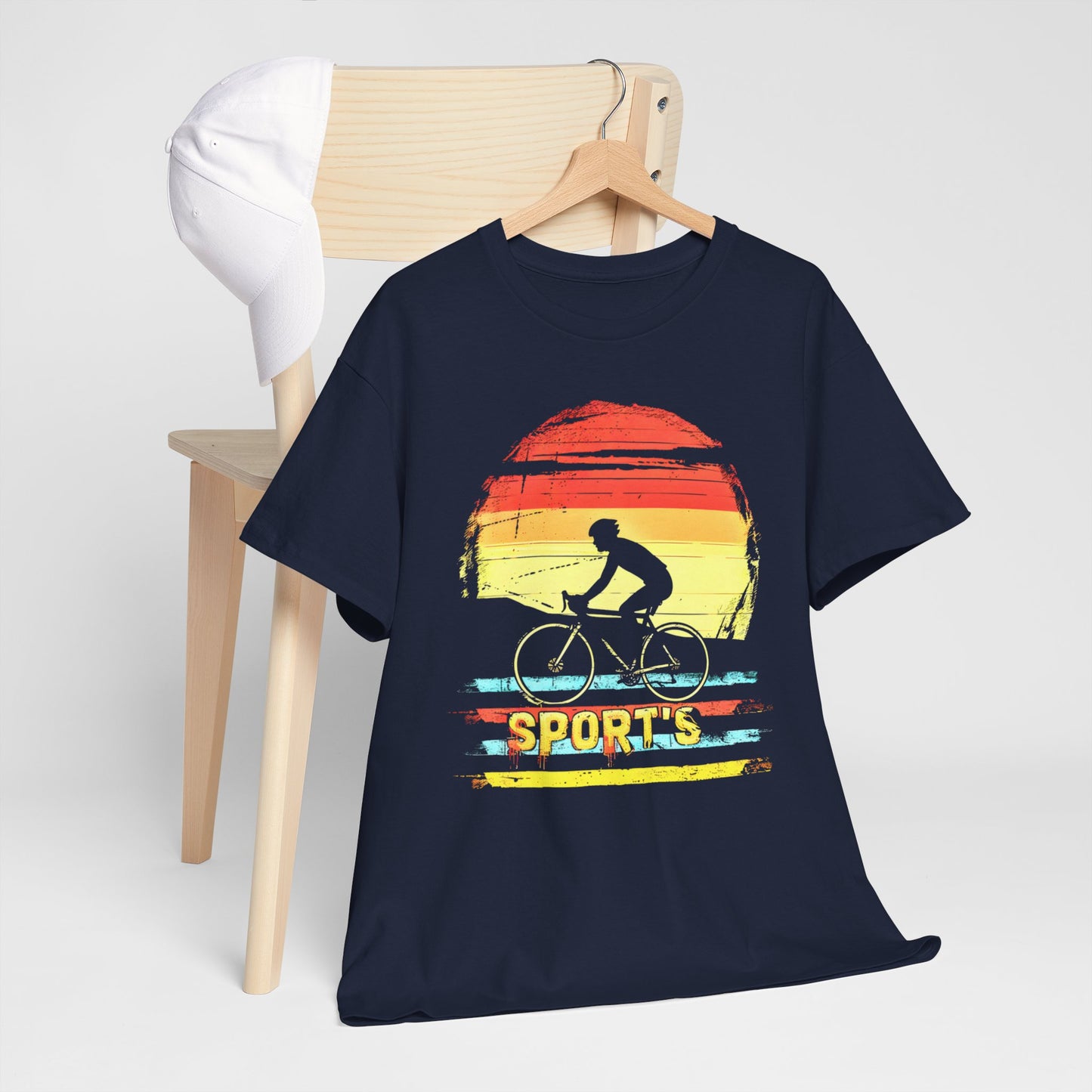 "Sunset Sport's Biking T-Shirt – Vibrant Cycling Graphic Tee for Active Riders"