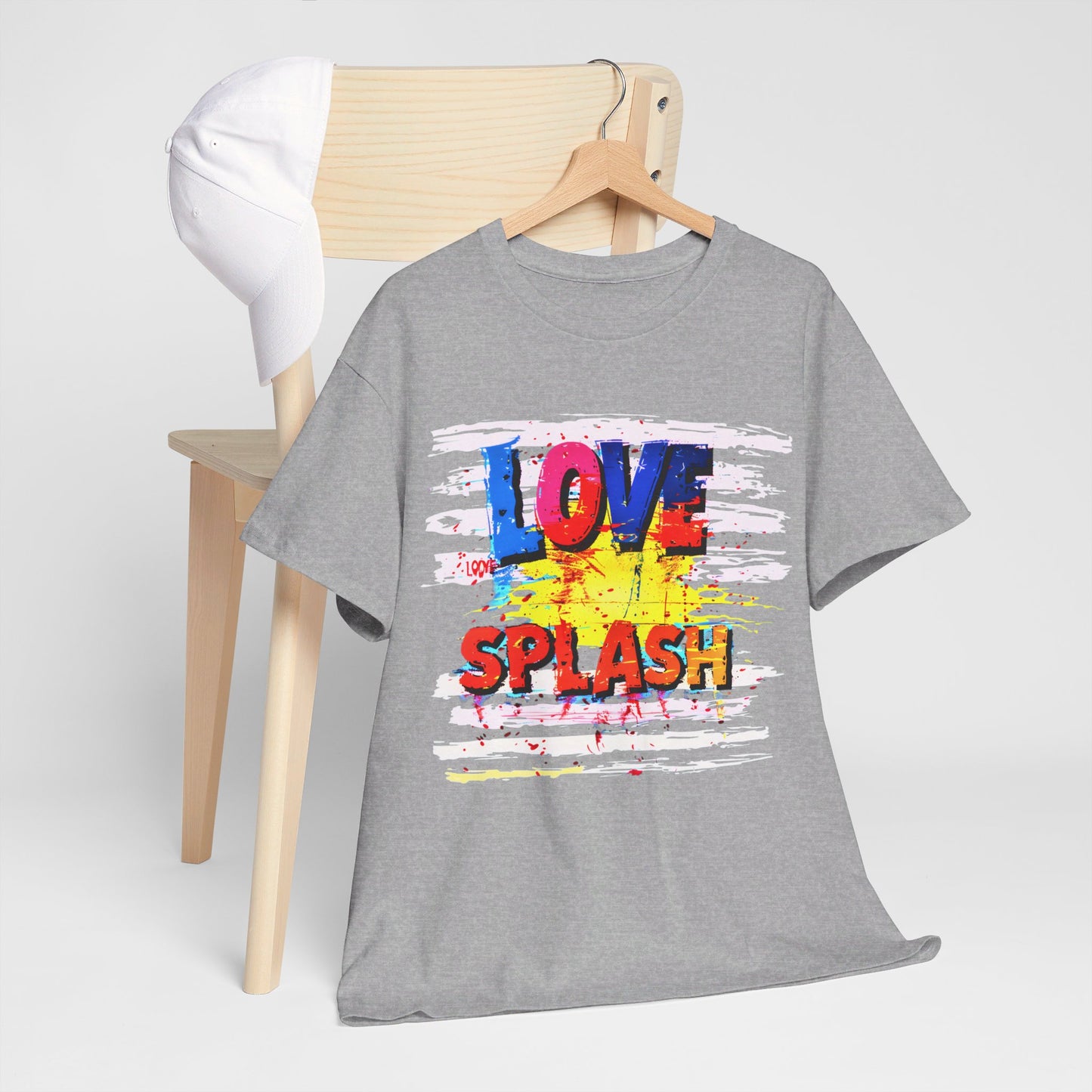 "Love Splash" Artistic T-Shirt – Abstract Heart Design Tee for Bold Fashion Statements