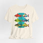 Six Andrew Warhol Style Fishes T-shirt design