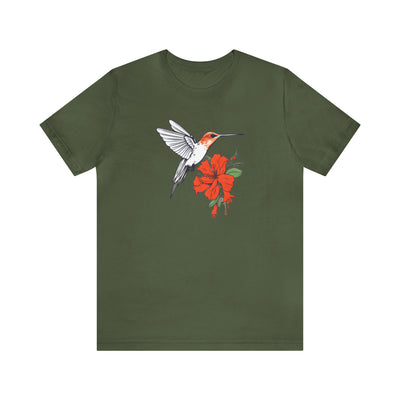 Power of birds collection: Hummingbird and flower