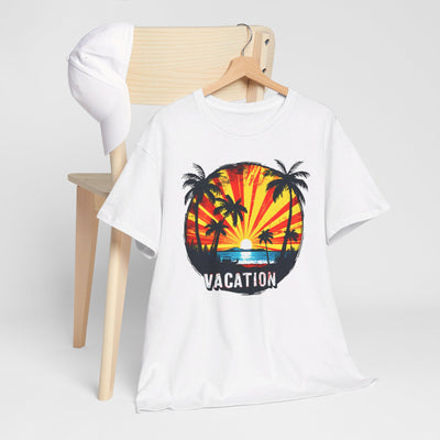 Sunset Palms Vacation T-Shirt – Retro Tropical Vibes for Your Getaway