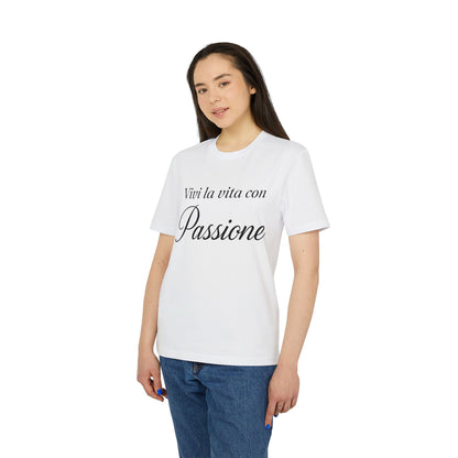 Vivi la vita con passione  & La semplicità è l'ultima sofisticazione" Unisex Inspirational T-shirt, Motivational Tee, Passion & Simplicity Art, Stylish Everyday Wear, Perfect for Creators, Gift Idea