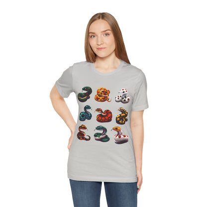 Nine Colorful Snakes T-shirt design