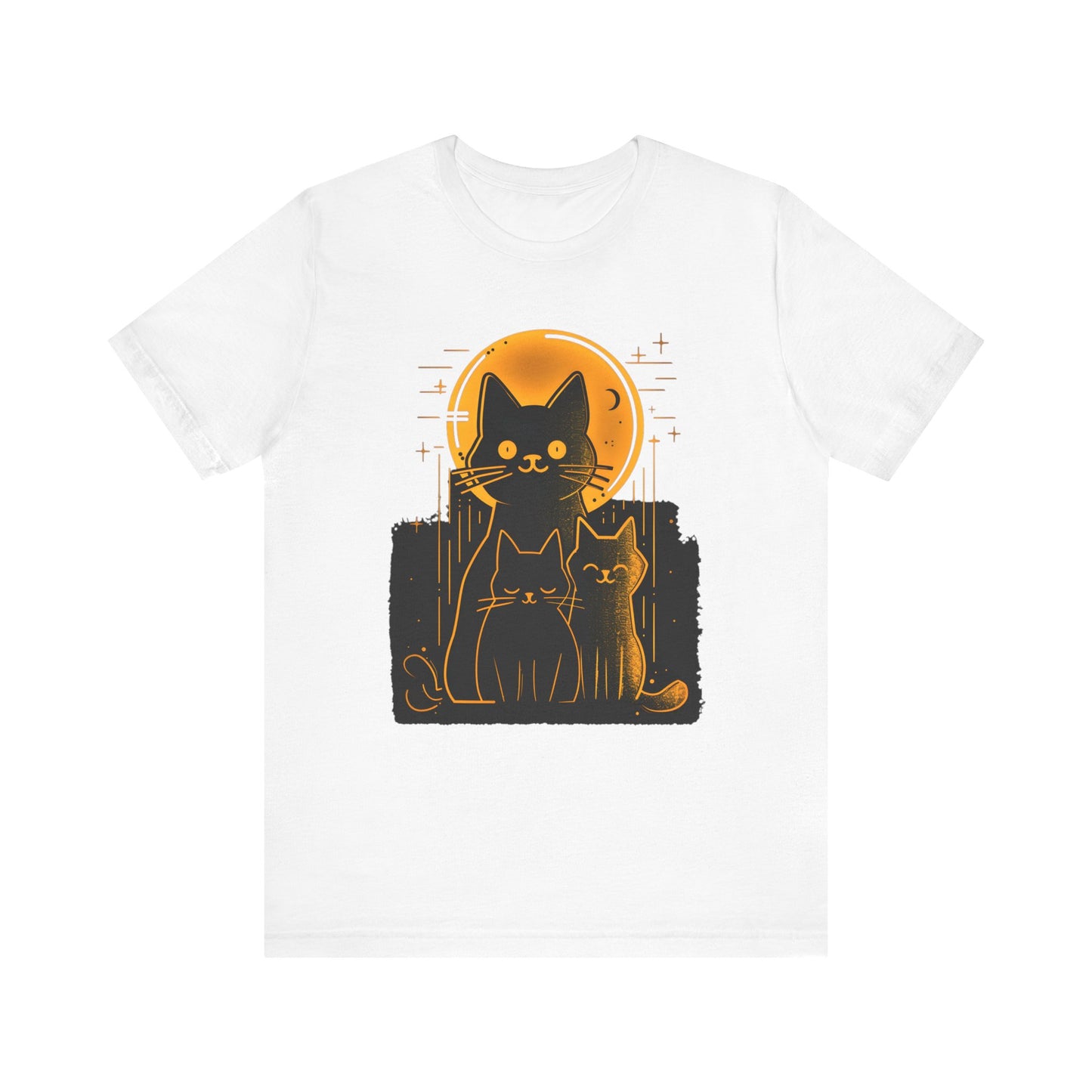 Three Cats Under the Moon T-shirt design