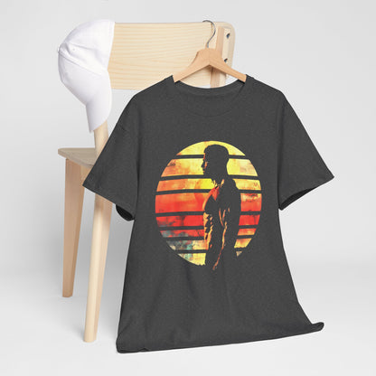 Strong Man Sunset Silhouette T-shirt design