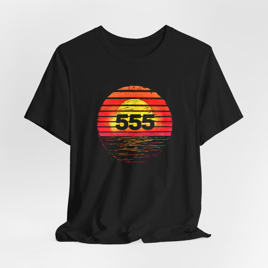 Dark "555" Number T-shirt design