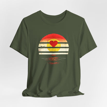 Beach Sunset With Heart T-shirt design