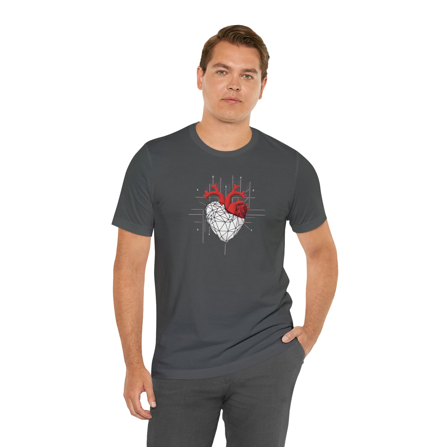 Hearts collection: Line Art Heart Triangular Design