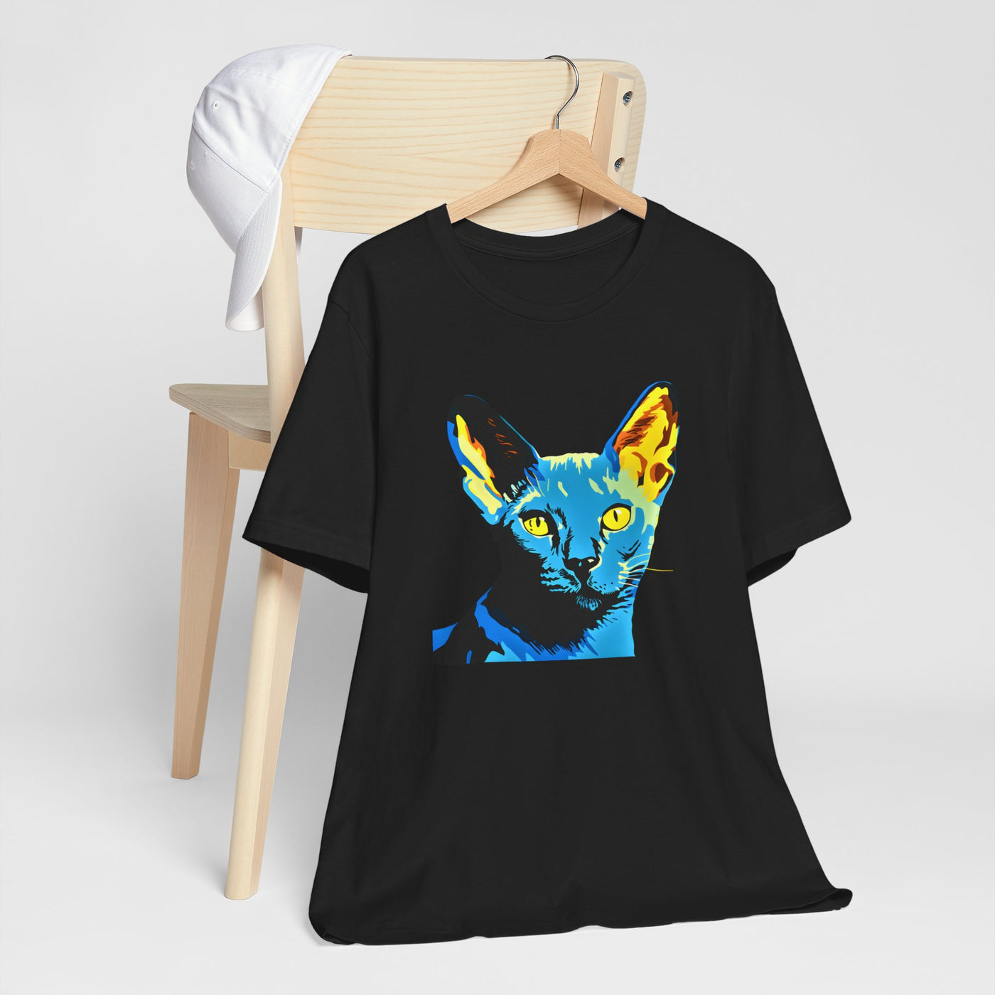 Warhol Style Blue Sphynx Cat T-shirt design