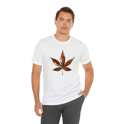 Cannabis art collection: Rusted metal cannabis leaf