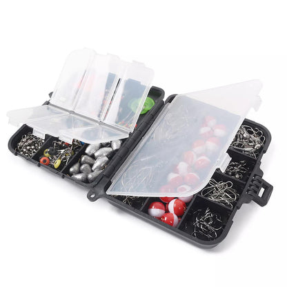 Support pan European shipping--263pcs Outdoor Fishing Accessories Set With Tackle Box Including Plier Jig Hooks Sinker Weight Swivels Snaps Sinker Slides Kit
