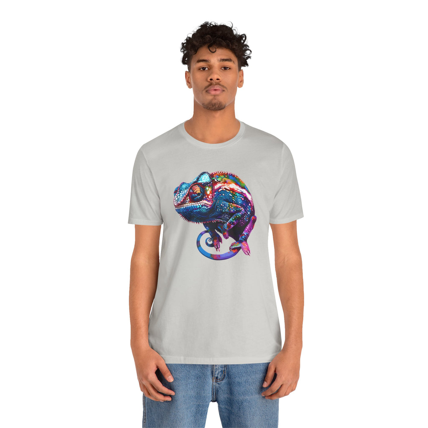 Purple chameleon t-shirt design