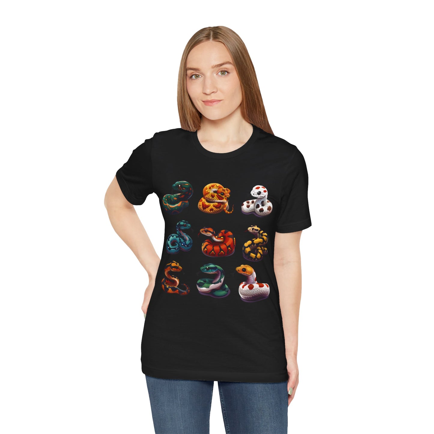 Nine Colorful Snakes T-shirt design