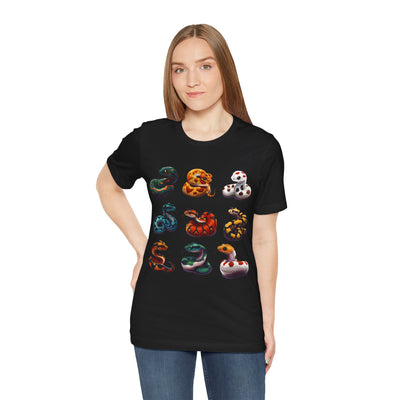 Nine Colorful Snakes T-shirt design