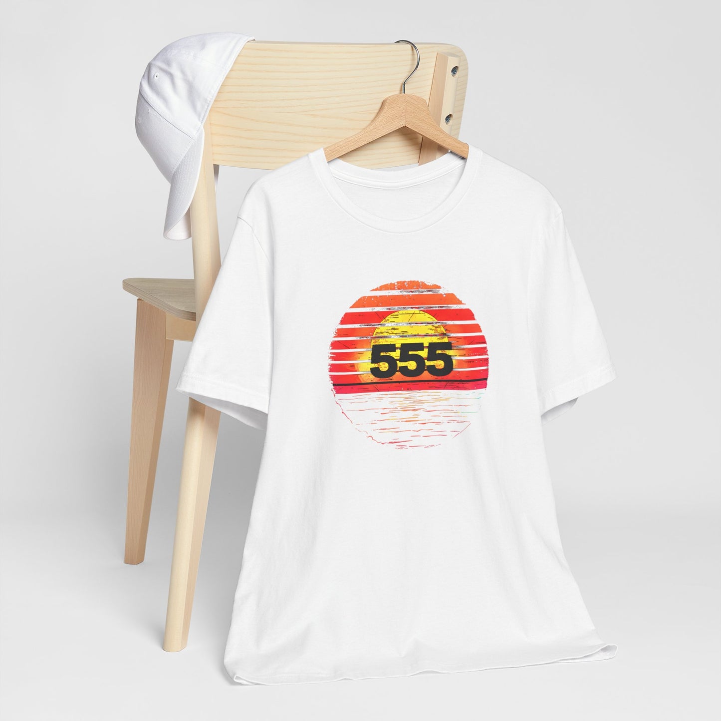 Dark "555" Number T-shirt design