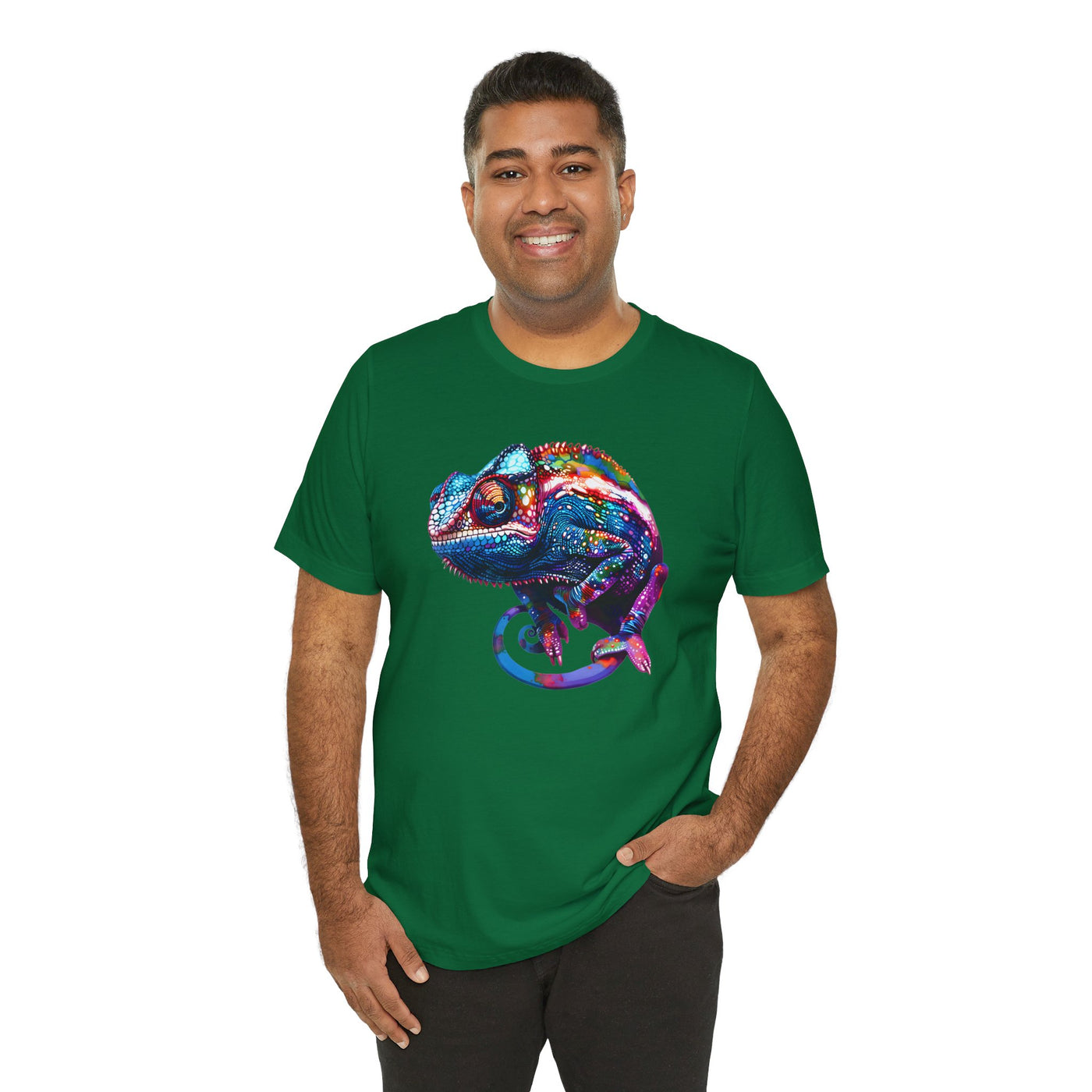 Purple chameleon t-shirt design