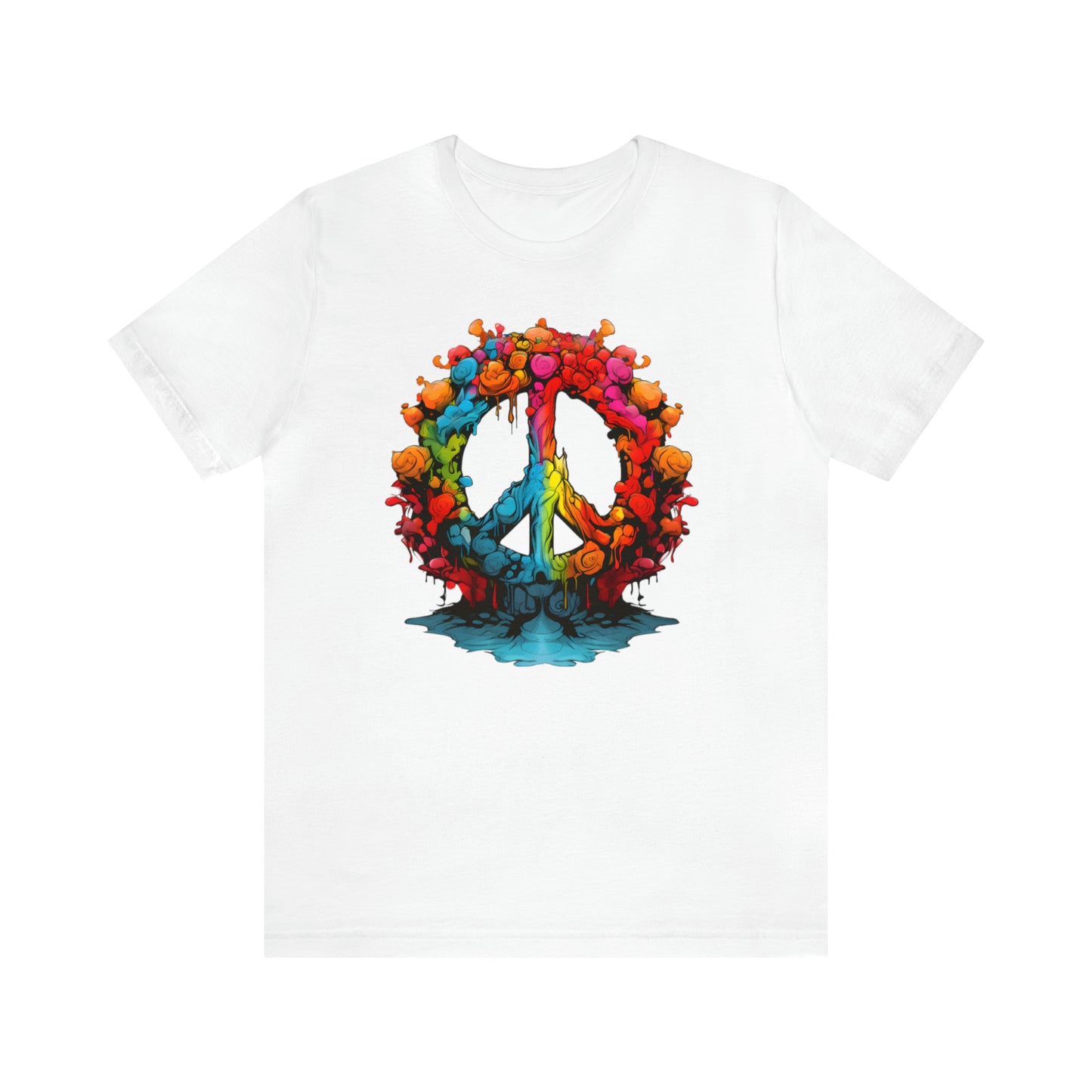 SAY NO TO WAR COLLECTION: PEACE AND LOVE SIGN IN BRIGHT COLORS