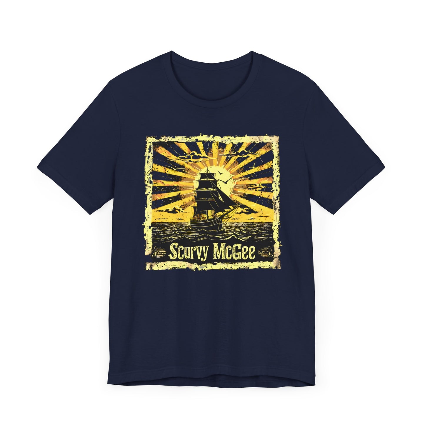 Cool Scurvy McGee Old Maritime Sailor and Pirate T-shirt. Best present for boating fanatics