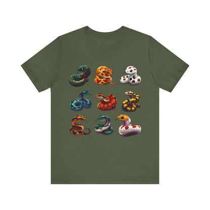 Nine Colorful Snakes T-shirt design