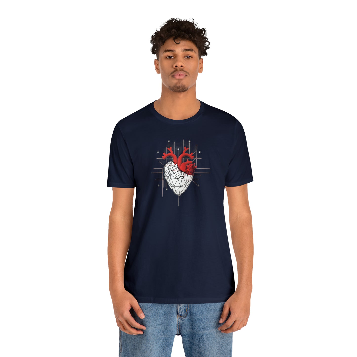 Hearts collection: Line Art Heart Triangular Design