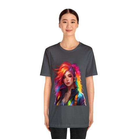 Rainbow Style Hair Avatar Girl T-Shirt