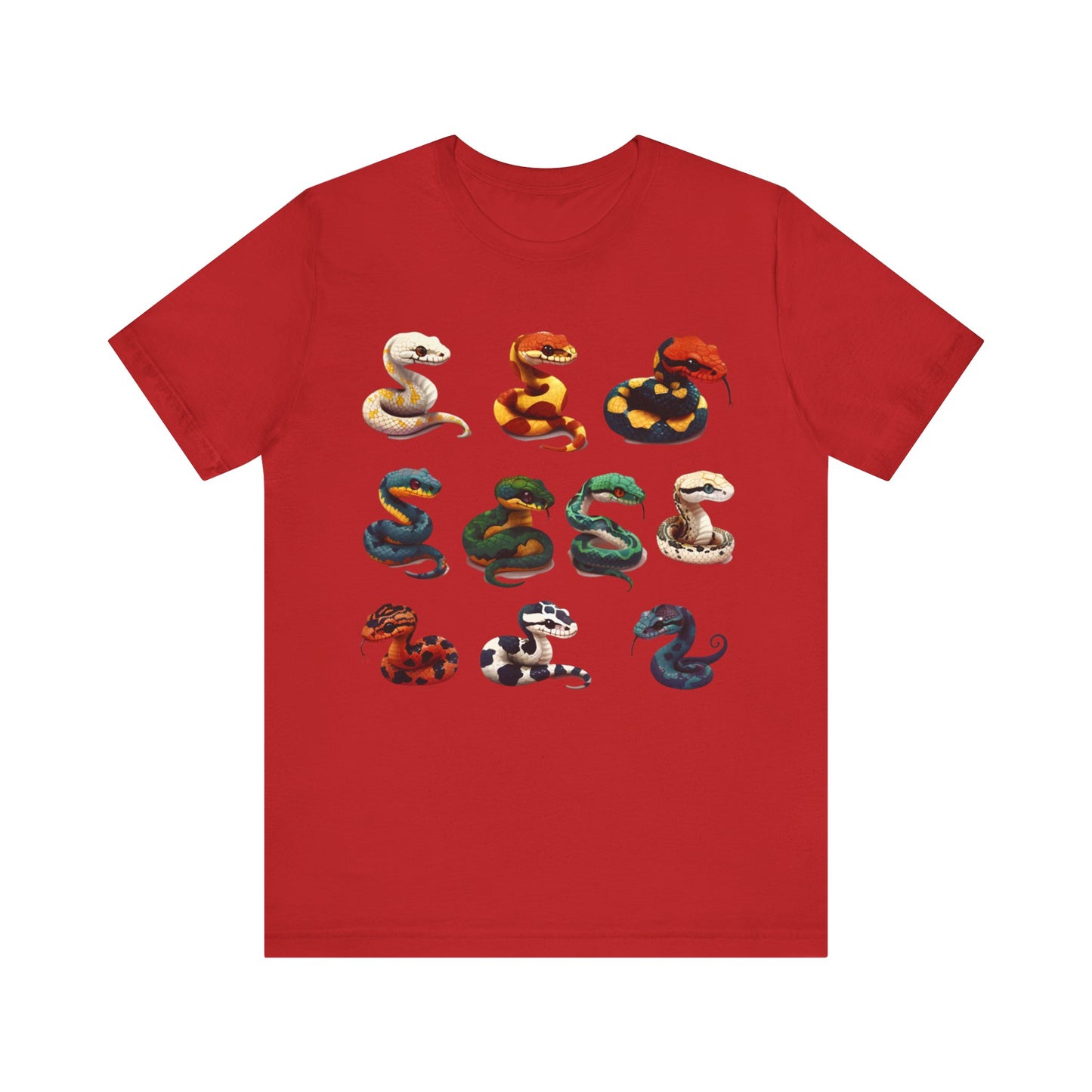 Ten Color Snakes T-shirt Desing