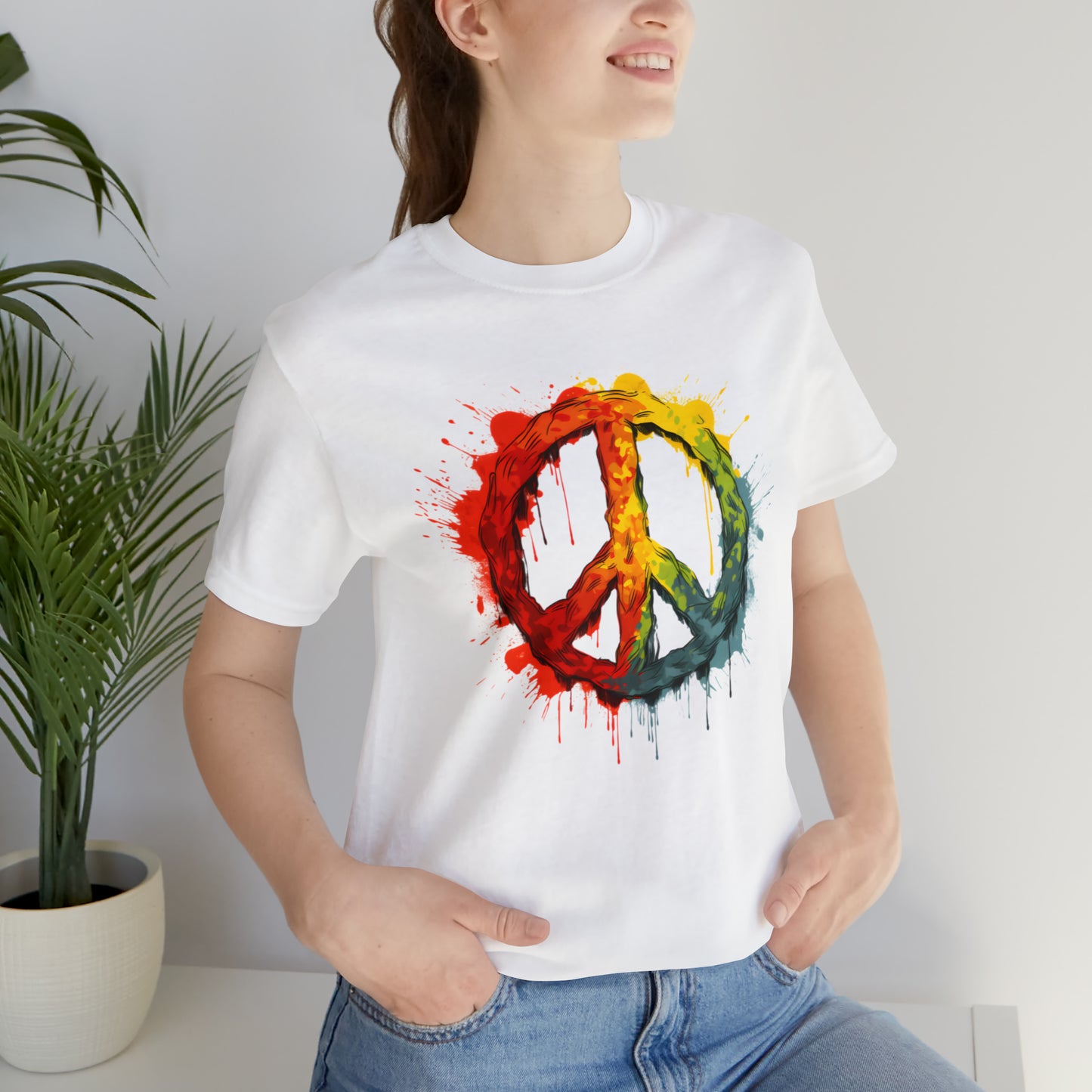 SAY NO TO WAR COLLECTION: Peace and love sign in color