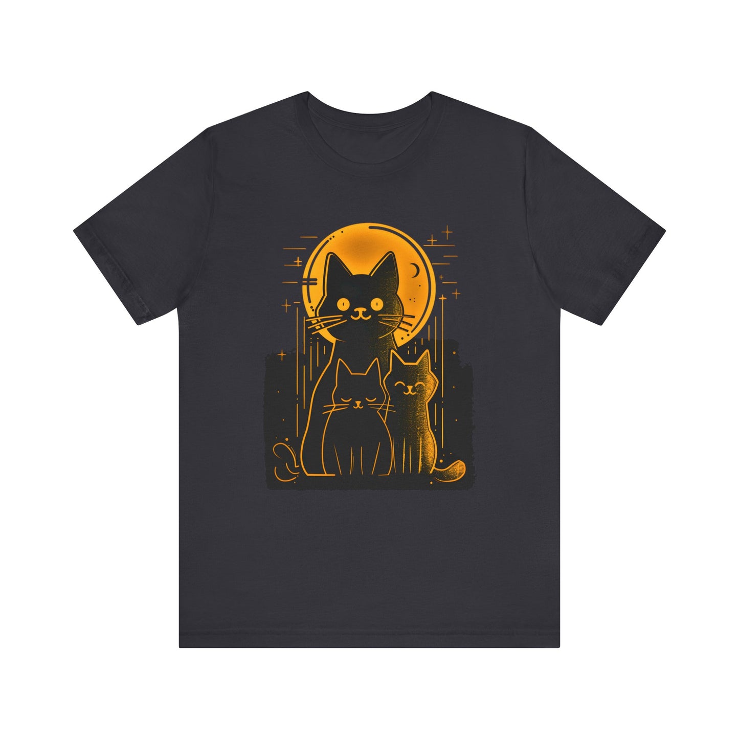 Three Cats Under the Moon T-shirt design