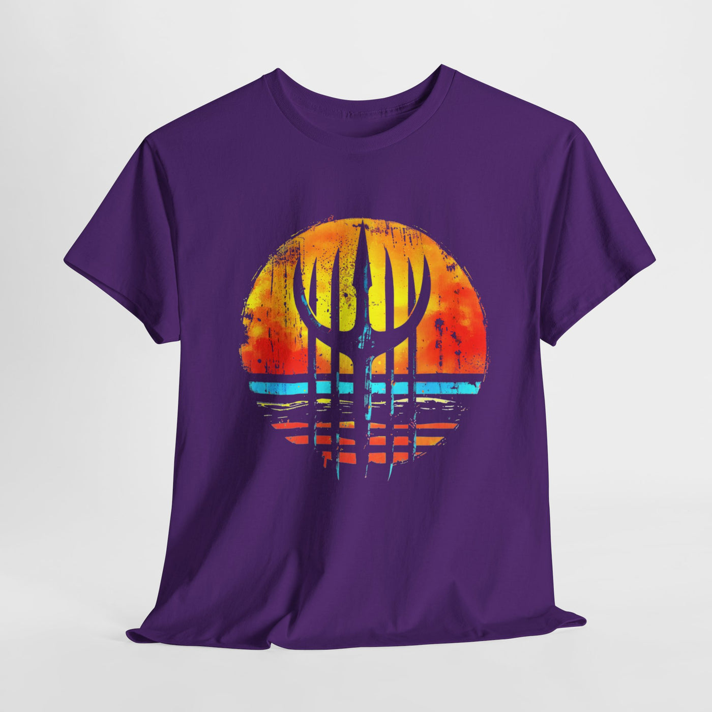 'Trident Sunset' Graphic T-shirt - Nautical-Inspired Premium Tee