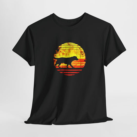 Retriever Dog Sunset T-shirt design