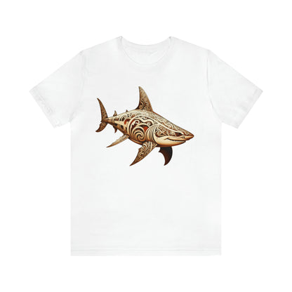 Fishy art collection: Woodcut shark artistic design