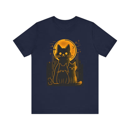 Three Cats Under the Moon T-shirt design