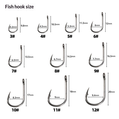 Fishing Tackle Set With Barbed Hooks